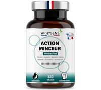 Bruleur de Graisse Puissant et Naturel - Guarana, Spiruline,Thé vert - Coupe Faim, Effet Minceur - Perte de Poids Rapide Homme et Femme - 120 Gélules - Fabriqué en France - Aphysens