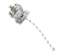 Brûleur de Lampe à Pétrole en Fer Argenté, Accessoires Résistants et Compatibles pour Lampes à Huile Vintage Design Classique, Régulateur de Flamme Solide