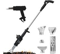 Brûleur de mauvaises herbes électrique 3 en 1,bâton de désherbage thermique avec 5 buses,désherbeur thermique et allume-barbecue,jusqu'à 650 ℃,débit d'air : 500 L/min(Black)