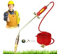 Brûleur de mauvaises herbes pour réservoir de propane, kit de brûleur de mauvaises herbes à propane robuste, lance-flamme portable avec tuyau de 1,9 m/1,8 m/5 m, pour la maison et le jardin