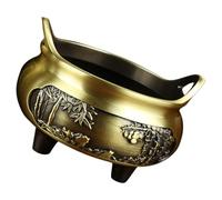Brûleur de Parfum de Bureau Vintage en Laiton Or pour Décoration | Insertion Facile, Usage Polyvalent, Style Classique Élégant, pour Pièce et Usages Religieux, Déco Vintage