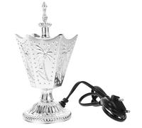 Brûleur de Parfum Électrique Arabe Ancien en Fer Argenté 220v | Style Moyen-oriental, Usage Maison ou Boutique, Finition Légère et Soignée, Décor D’intérieur Paisible