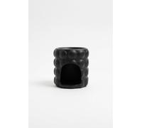 Brûleur de Parfum en Céramique Noire - Design Relief Mat - Diffuseur décoratif pour huiles essentielles ou fondants parfumés - Accessoire d’intérieur élégant signé Les Trésors de l’Artisan