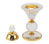 Brûleur de Parfum en Cristal D'arabie Saoudite Or Métal | Refillable et Facile à Utiliser, Objet Décoratif Raffiné, pour Intérieur, Artisanat, Ambiance Élégante