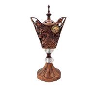 Brûleur de style arabe - Porte-encens électrique en métal - Accessoire de parfum d'ambiance de luxe - Diffuseur de parfum inspiré par les proches - Avec système de chauffage sûr - Pour aromathérapie