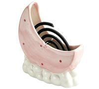 Brûleur d'encens à Bobine, Grande capacité en céramique en Forme de Lune, Porte-encens, brûleurs d'encens en Bois de Santal, Support de Bobine de Moustique, brûleur d'aromathérapie, Porte-encens