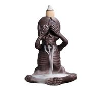 Brûleur d'encens à décor de tête de mort | Brûleur porte-encens à cône à reflux de crâne - Le décor à la maison de style classique crée une atmosphère chaleureuse pour l'aromathérapie de yoga de burea