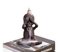 Brûleur d'encens à décor de tête de Mort | Porte-brûleurs d'encens Skull Backflow | Décor à la Maison d'art Classique Exquis, brûleurs de décoration pour Le Yoga à la Maison de Bureau