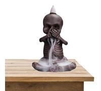 Brûleur d'encens à décor de tête de Mort,Porte-encens à Reflux en Forme de crâne | Décor à la Maison d'art Classique Exquis, brûleurs d'encens de décoration pour Le Yoga à la Maison de Bureau