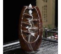 Brûleur D'Encens À Reflux Céramique, Effet Cascade De Fumée Porte-Cône avec Attrape-Cendres pour Méditation Yoga Décoration Maison Bureau Zen(J)