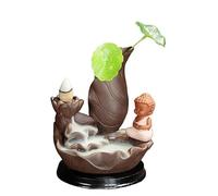 Brûleur d'encens à Reflux en céramique, Brûleur de Fontaine d'encens à Reflux en céramique Multicolore(A)