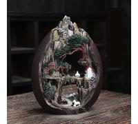 Brûleur D'Encens À Refoulement en Pierre Reconstituée, Aspect Naturel Et Texture Unique pour Une Décoration Rustique Zen