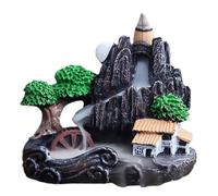 Brûleur d'encens à refoulement - Porte-encens en résine cascade - Support d'aromathérapie - Décoration spirituelle pour la maison, le bureau, la méditation, le yoga, le temple, la relaxation, le