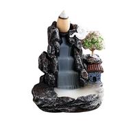 Brûleur d'encens à refoulement - Support de cône en céramique en forme de cascade pour aromathérapie | Encensoir décoratif zen fabriqué à la main, diffuseur de parfum calme pour salle de méditation