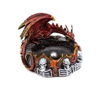 Brûleur d'encens attrape-cendre pour bâtons & cônes dragon cercle de feu Puckator Multicolore 8,5x12,5x13,5 cm