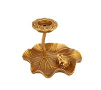 Brûleur d'encens, brûleur de cône en Laiton Trompette à Flux inversé décoration intérieure la Maison cérémonie du thé Porte-encens Ornement décor Chambre