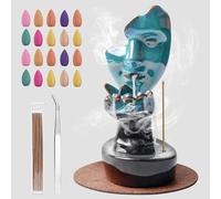 Brûleur D'encens, Brûleur D'encens À Refoulement, Méditation Papillon Backflow Incense Burner, Bruleur Encens À Reflux Avec 20cônes D'encens, Porte Encens A Refoulement En Céramique Pour Maison Bureau