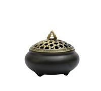 brûleur d'encens Brûleur d'encens en céramique idéal for la Purification, Combustion, Les rituels et décoration Porte-encens(Noir)