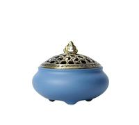 brûleur d'encens Brûleur d'encens en céramique idéal for la Purification, Combustion, Les rituels et décoration Porte-encens(Dark Blue)