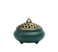 brûleur d'encens Brûleur d'encens en céramique idéal for la Purification, Combustion, Les rituels et décoration Porte-encens(Green)