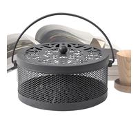 Brûleur d'encens - Brûleur d'encens - Porte-encens rond ignifuge avec poignée - Récipient à cendres portable pour la maison, le lieu de travail, le balcon, le jardin, la terrasse, le camping