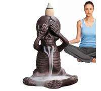 Brûleur d'encens Cascade | Porte-brûleurs d'encens Skull Backflow,Décor à la Maison d'art Classique Exquis, brûleurs de décoration pour Le Yoga à la Maison de Bureau
