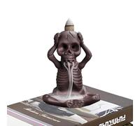 Brûleur d'encens Cascade - Porte-brûleurs d'encens Skull Backflow,Le décor à la Maison de Style Classique crée Une atmosphère chaleureuse pour l'aromathérapie de Yoga de Bureau à Domicile