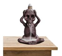 Brûleur d'encens Cascade | Porte-brûleurs d'encens Skull Backflow,Le décor à la Maison de Style Classique crée Une atmosphère chaleureuse pour l'aromathérapie de Yoga de Bureau à Domicile