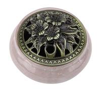 brûleur d'encens céramique fumée Odeur de Titulaire d'encens Porcelaine Enlever Four d'arôme décorations de Salon Ornement de diffuseurs d'Aromathérapie décor de Temple à la Maison(Diamond Gray)