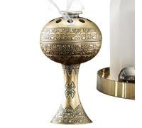 Brûleur d'encens chinois | Bol d'encens en alliage de zinc | Décoration de la maison pour espace de méditation, salle de yoga, hôtel, cérémonie extérieure, église, temple, restaurant, terrasse