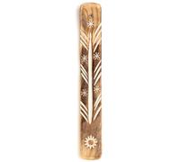 Brûleur d'encens décoratif en Bois avec Motif Soleil