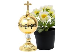 Brûleur D'Encens,Décoration D'Intérieur Vintage en Métal,Porte-Encens Vertical Poli en Laiton | pour Méditation Détraction Intérieur Chambre Studio de Yoga Bureau