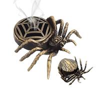 Brûleur d'encens - Design rétro creux en forme d'araignée - Pour la purification de l'air - En de zinc - Pour chambre à coucher, salon, cuisine, salle de méditation, spa, salle de thé, yoga