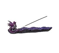 Brûleur d'encens d'un Dragon en résine Peinte à la Main 32x8 cm