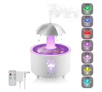Brûleur d'encens électrique, Machine d'aromathérapie de Bureau Rotative, Humidificateur de Goutte de Pluie Rotatif, Diffuseur d'aromathérapie d'huile Essentielle d'aromathérapie (Blanc)