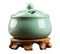 Brûleur d'encens électrique minuté - Diffuseur d'aromathérapie en céramique à température réglable - Chauffe-huile parfumée pour bois d'agar et encens - Idéal pour la maison, le bureau, le spa et le