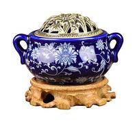 Brûleur d'encens électrique minuté - Diffuseur d'aromathérapie réglable en céramique pour bois d'agar et encens - Chauffe-huile parfumée pour la maison, le bureau et le spa