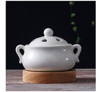 Brûleur D'encens Électrique, Poêle D'aromathérapie D'encens Électronique En Céramique Avec Minuterie Réglable, Encensoir De Poudre D'encens Électronique Enfichable For La Beauté Yoga ( Color : White-C