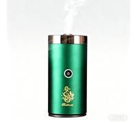 Brûleur d'encens électrique portable rechargeable par USB pour voiture arabe musulmane pour décoration de voiture et de maison (vert)