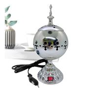 Brûleur d'Encens Électrique pour la Maison | Brûleur D'encens Style Oriental Moyen | Support de Table Style Moyen-Oriental Vintage pour Bougie Encens Arabe Yoga Spa Méditation Salon Aromathérapie