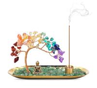 Brûleur D'Encens en Bâton,Porte Encens en Laiton,Encensoir Cristal,Baton Bruleur Encens,Porte-Encens pour Maison,Bureau,Chambre A Coucher,Bâtons D'encens/Encens en Bobine