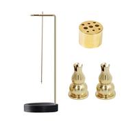 Brûleur d'Encens en Bois avec 2 Bâtons - Porte-Encens Rond pour Usage Domestique