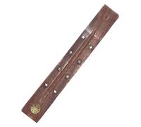 Brûleur d'encens en bois fait à la main avec motifs uniques | Décoration de chambre à coucher, salon, yoga, spa, méditation, aromathérapie