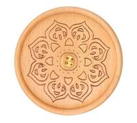 Brûleur d'encens en Bois Lotus Portable Set avec Sac pour brûleur d'encens pour la décoration intérieure, la méditation et Le Yoga