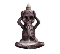 Brûleur d'encens en cascade - Porte-encens en forme de tête de mort - Décoration d'intérieur classique exquise - Brûleurs d'encens décoratifs pour le yoga à la maison
