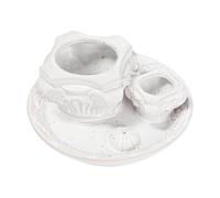 Brûleur d'encens en céramique - Bougies multifonctions 4 en 1 et brûleur Santo, plateau attrape-cendres | Porte-santo en céramique pour brûler, méditation et décoration de salle de yoga, expérience