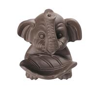 Brûleur d'encens en céramique, brûleur d'encens à reflux | Brûleur en cascade avec support pour cône de reflux, d'a avec statue d'éléphant, pour le m