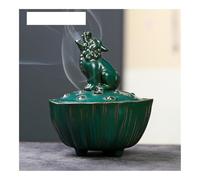 Brûleur d'encens en céramique Cascade d'encens Ornements Maison brûleur d'encens rétro Zen Salon intérieur brûleur d'encens à Reflux (B)