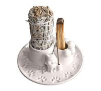 Brûleur d'encens en céramique - Décoration d'intérieur - Accessoire pour la méditation, le yoga ou la relaxation