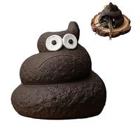 Brûleur d'encens en céramique fait à la main en forme de crotte - Attrape-cendres en céramique - Support universel pour bois de santal et bâtons d'encens - Décoration zen multi-scènes pour la